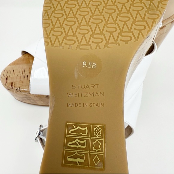 New Stuart Weitzman Carmen Wedge Sandal Sz US 9.5B - Picture 9 of 10